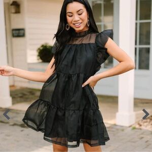 Black Ruffled Dress